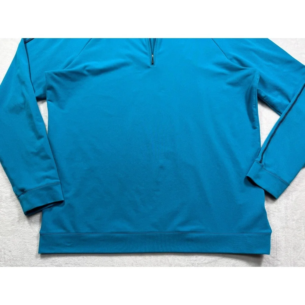 Adidas Golf Pullover Mens Size XL Blue‎ Quarter-Zip Performance ClimaLite